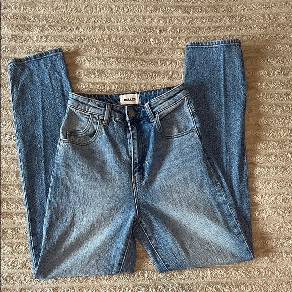 ROLLO'S Dusters High Rise Slim Straight Jeans - Picture 1 of 8